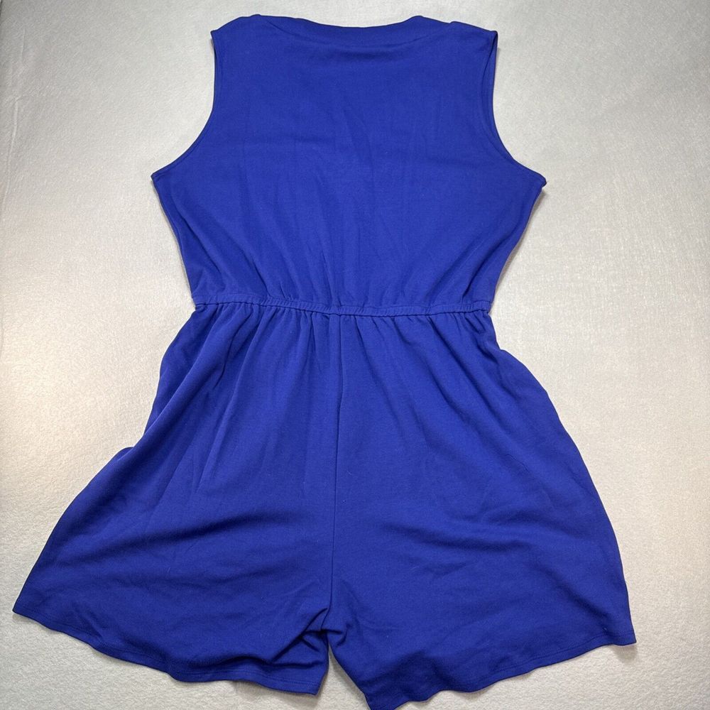Zenana Romper Sleeveless V-neck Cobalt Blue, Pockets,Sz 2X Comfy, Preppy, Dress‎ - Picture 7 of 9